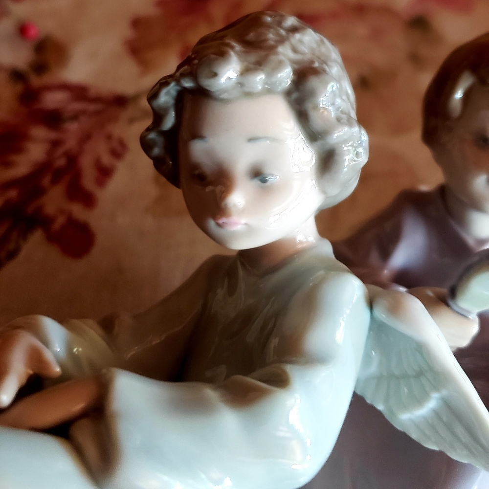 LLADRO Angels - Angelito Pienando al Compañero #5.727 - 1989 VTG - Picture 13 of 16